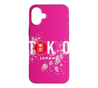 Tokyo Japan Splatter Sakura CERIER Fleurs Rouge Sun Art Coque pour iPhone 16 Plus