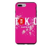 Tokyo Japan Splatter Sakura CERIER Fleurs Rouge Sun Art Coque pour iPhone 7 Plus/8 Plus