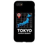 Tokyo Japan Voyage Coordinates Urbain Tourisme Asie Coque pour iPhone SE (2020) / 7/8