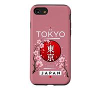 Tokyo Japon Géographique Sakura Cerisier Fleur Rouge Soleil Coque pour iPhone SE (2020) / 7/8