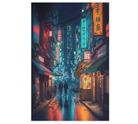 Tokyo, Japon Puzzle en Bois 1000 Pièces, DIY, Divertissement Créatif, Amusement Puzzles pour Adultes Et Enfants À Partir De 12 Ans, 78×53cm