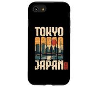Tokyo Japon Rétro Skyline Anime Coucher de Soleil Japonais Kanji Otaku Coque pour iPhone SE (2020) / 7/8