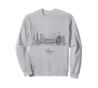 Tokyo Japon Skyline Asie Voyage Souvenirs Noir Paysage urbain Sweatshirt