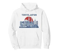 Tokyo Japon Skyline Paysage Urbain Illustration Souvenir Sweat à Capuche