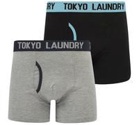 Tokyo Laundry Lot de 2 boxers pour homme, Wilton - Bleu - Bleu marine, L