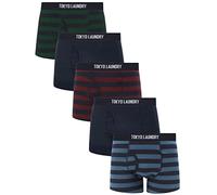 Tokyo Laundry Lot de 5 boxers pour homme, Rayures automnales, S