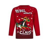 Tokyo Laundry Pull de Noël fantaisie pour garçon « Merry Christmas », Rebel - Rouge, 9-10 ans