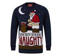 Tokyo Laundry Pull de Noël pour homme Inscription Merry Christmas - Bleu - Medium