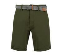 Tokyo Laundry Short chino Sheringham en coton sergé avec ceinture tissée pour homme, Vert profond, M