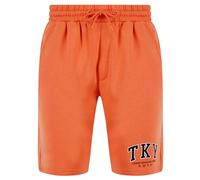 Tokyo Laundry Short de jogging en polaire pour homme Motif « Refract », Orange, S
