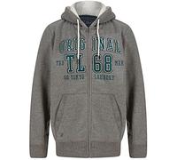 Tokyo Laundry Sweat à Capuche zippé pour Homme avec Capuche doublée en Polaire, Gris, M