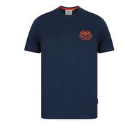 Tokyo Laundry T-shirt à col rond en coton graphique rétro pour homme « Logger », bleu insignia, M