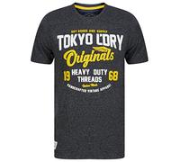 Tokyo Laundry T-shirt en jersey de coton imprimé rétro vintage pour homme - Gris - Small