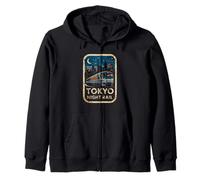 Tokyo Night Rail Japon Vintage City Train Anime Souvenir Sweat à Capuche