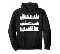 Tokyo Osaka Kyoto, Japan Cities Skyline Sweat à Capuche