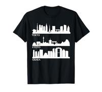 Tokyo Osaka Kyoto, Japan Cities Skyline T-Shirt
