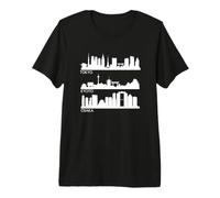 Tokyo Osaka Kyoto, Japan Cities Skyline T-Shirt Haut de Gamme