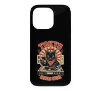 Tokyo Record Store Cat Vinyl Record Player Rock Japanese Coque pour iPhone 13 Pro