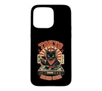 Tokyo Record Store Cat Vinyl Record Player Rock Japanese Coque pour iPhone 15 Pro Max