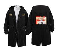 Tokyo Reven-gers Trench Coat Homme, Décontracté Trench Coat, Printemps Automne Manteau, Veste(Black 9,XL)