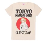Tokyo Revengers Manjiro Sano Red Circle Homme T-Shirt Manches Courtes Sable L