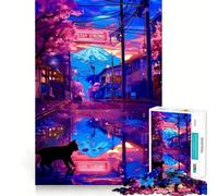 Tokyo Sérénité Tranquillité Puzzle 1000 Pièces pour Adolescents Jouet Cognitif et Loisirs Doux Assemblage de Motifs Pièce d'art 38x26cm