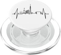 Tokyo Skyline Heartbeat Coeur Japonais I Love Tokyo Japon PopSockets PopGrip pour MagSafe
