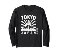Tokyo Skyline Japan MT Fuji Monuments Skytree Kanji Souvenir Manche Longue