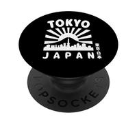 Tokyo Skyline Japan MT Fuji Monuments Skytree Kanji Souvenir PopSockets PopGrip Adhésif