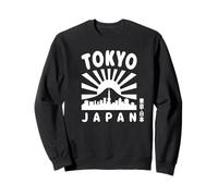 Tokyo Skyline Japan MT Fuji Monuments Skytree Kanji Souvenir Sweatshirt