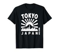 Tokyo Skyline Japan MT Fuji Monuments Skytree Kanji Souvenir T-Shirt