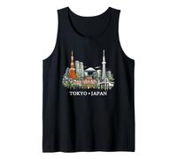 Tokyo Skyline Japon Monuments du Mont Fuji Skytree Souvenir Débardeur