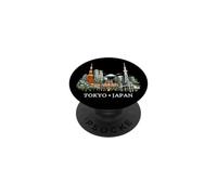 Tokyo Skyline Japon Monuments du Mont Fuji Skytree Souvenir PopSockets PopGrip Adhésif