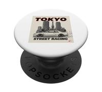 Tokyo Street Racing Car Design pour Les Amateurs d'automobile PopSockets PopGrip Adhésif