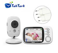 Tokyo Tlavabo-Moniteur vidéo sans fil pour bébé avec berceuses, interphone bidirectionnel, surveillance de la température, baby-sitter, vision nocturne automatique, 3.2 pouces BM603-EU-P