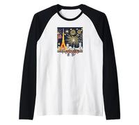 Tokyo Tokyo Tour et Feux d'artifice Japon Kanji par Kana Kanjin Manche Raglan
