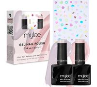 Tokyo Tourist Set De Vernis À Ongles Gel Avec Autocollants Pour Nail Art 2x10ml Uv/Led Nail Art Manucure Pédicure Pour Usage Professionnel Et Domestique - Longue Durée Et Facile À Utiliser