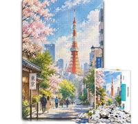 Tokyo Tower Cityscape-1 Puzzle 1000pcs (52x38cm) Adulte | Pour les w nds tranquilles : ce puzzle 1000 pièces pour adultes peut se faire seul ou se partager.