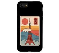 Tokyo Tower Japon Vintage Japonais Rétro Fuji Kanji Design Coque pour iPhone SE (2020) / 7/8