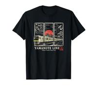 Tokyo Train Loop Line Vintage Japonais Kanji Souvenir T-Shirt