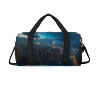 Tokyos Night Japan Sac de sport avec compartiment à chaussures Sac de voyage pour le w nd Organiseur de bagages pour femmes, hommes, enfants, filles et garçons