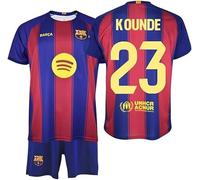 TokyRu Sports FC Barcelona Ensemble maillot et pantalon pour enfant Réplique officielle autorisée KOUNDE Dorsal n°23 Taille 10 ans