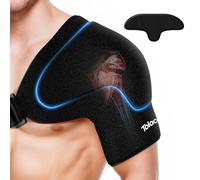 Tolaccea Poche de Glace Épaule avec Gel Triple Coldfocus - Compresse Froid Longue Durée pour Tendinite, Attelle Épaule Réglable pour Soulagement Douleur, Récupération (L)