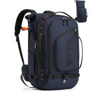 Tolaccea Sac a Dos Voyage Cabine Avion, 40L-55L Grand Sac à Dos Roll-Top pour PC 17,3", Travel Backpack Imperméable Compatible TSA Antivol, Sac Cabine Avion pour le Travail et les Voyages d'Affaires
