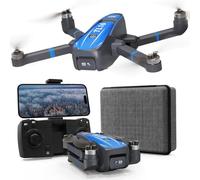 Toladrone TL16 Drone avec Caméra, Drones à Moteur sans Balais avec Caméra HD 4K pour Adultes, Positionnement par Flux Optique, Fonction de Réglage Fin, Drone Pliable Adapté aux Débutants, Bleu