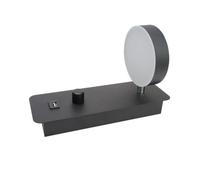 Tolaily Applique Murale Moderne à LED, Rotation à 300 Degrés, USB, Lampe Murale D'Intérieur, 9 W, Applique Murale, Applique Murale, Noir