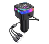 Tolaily Chargeur de voiture pour lecteur MP3 Bluetooth avec un trois, charge rapide pour voiture, émetteur FM