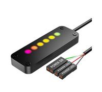 Tolaily ContrôLe de L'Alimentation Du PC ContrôLe Coulissant Tactile Alimentation Du PC Ordinateur de Bureau Alimentation Externe SW LED D'Alimentation Allumé/éTeint avec Câbles de 2 M