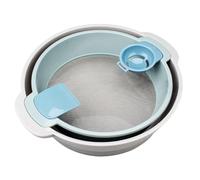 Tolaily Ensemble de Tamis à Farine Multifonctionnel Outils de Fabrication de Gâteaux Ménagers Séparateur de Blancs D'Œufs Fournitures de Cuisine