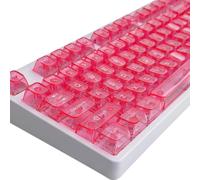 Tolaily Ensemble de Touches Transparentes Jelly 115 Touches Personnalisées Roses pour Clavier Mécanique MX Switch Point Keycap